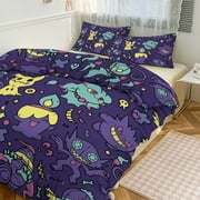 Twin Size Bedding Sets Pokemon Bedding Set for Kids Pokemon Merch Anime Room Decor